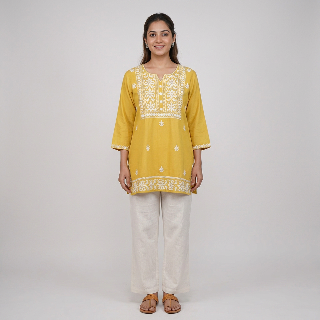 Embroidered Short Kurta