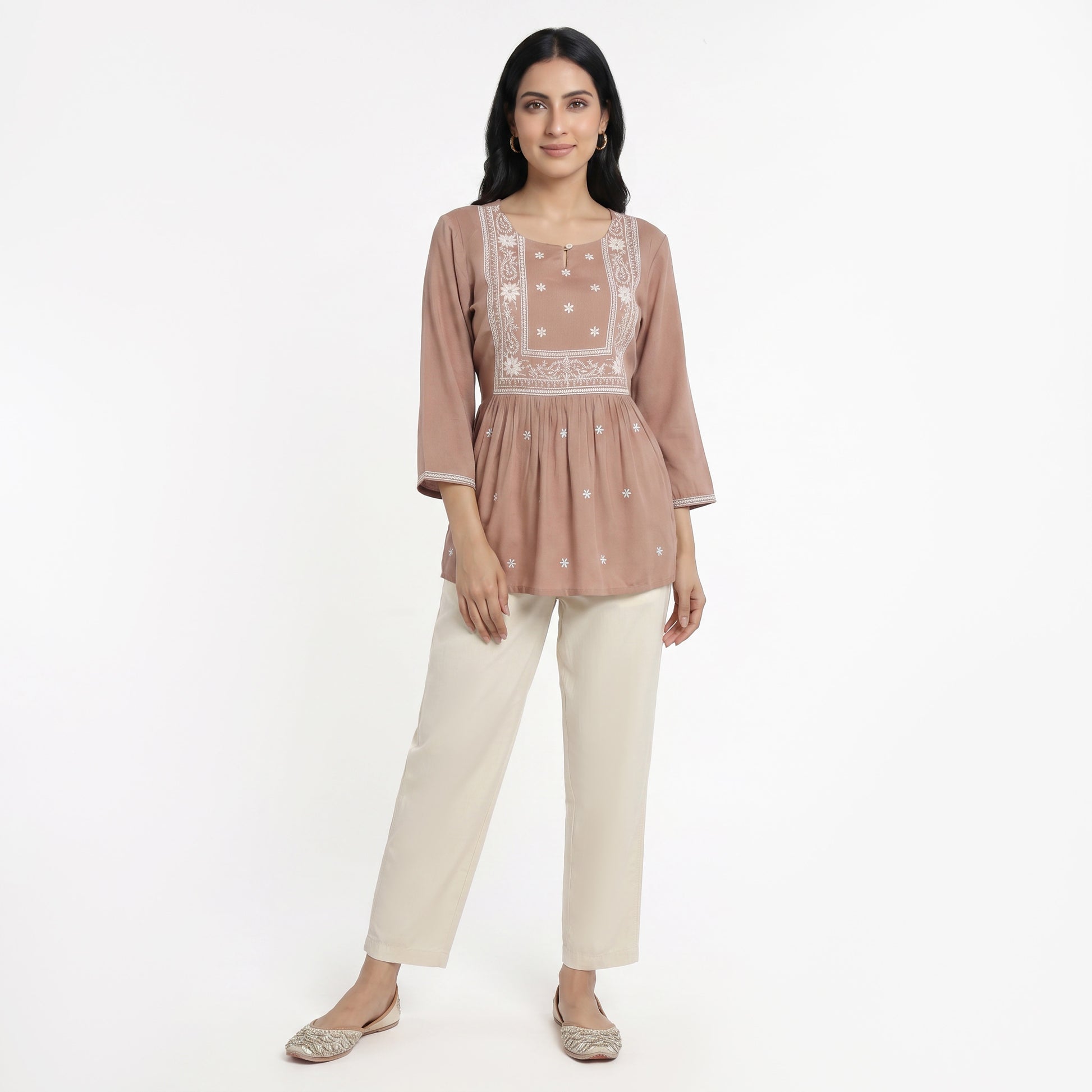 Embroidered Short Kurta