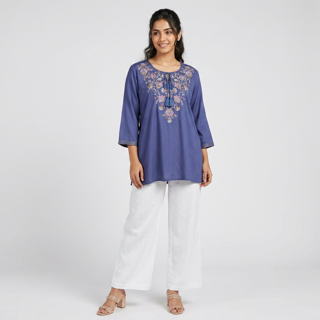 Embroidered Short Kurta