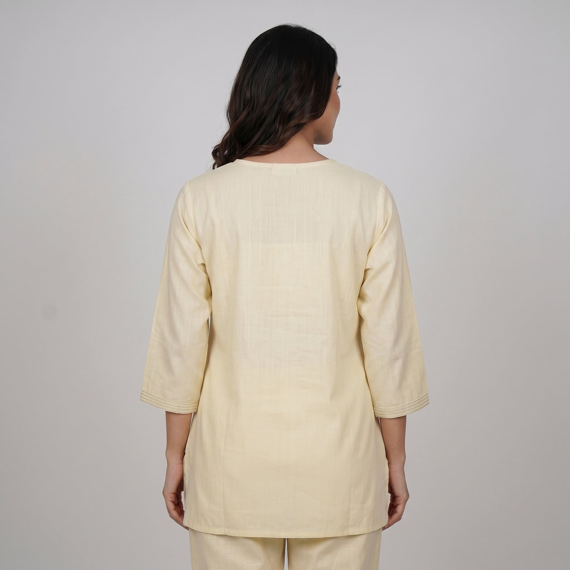 Embroidered Straight Short Kurta
