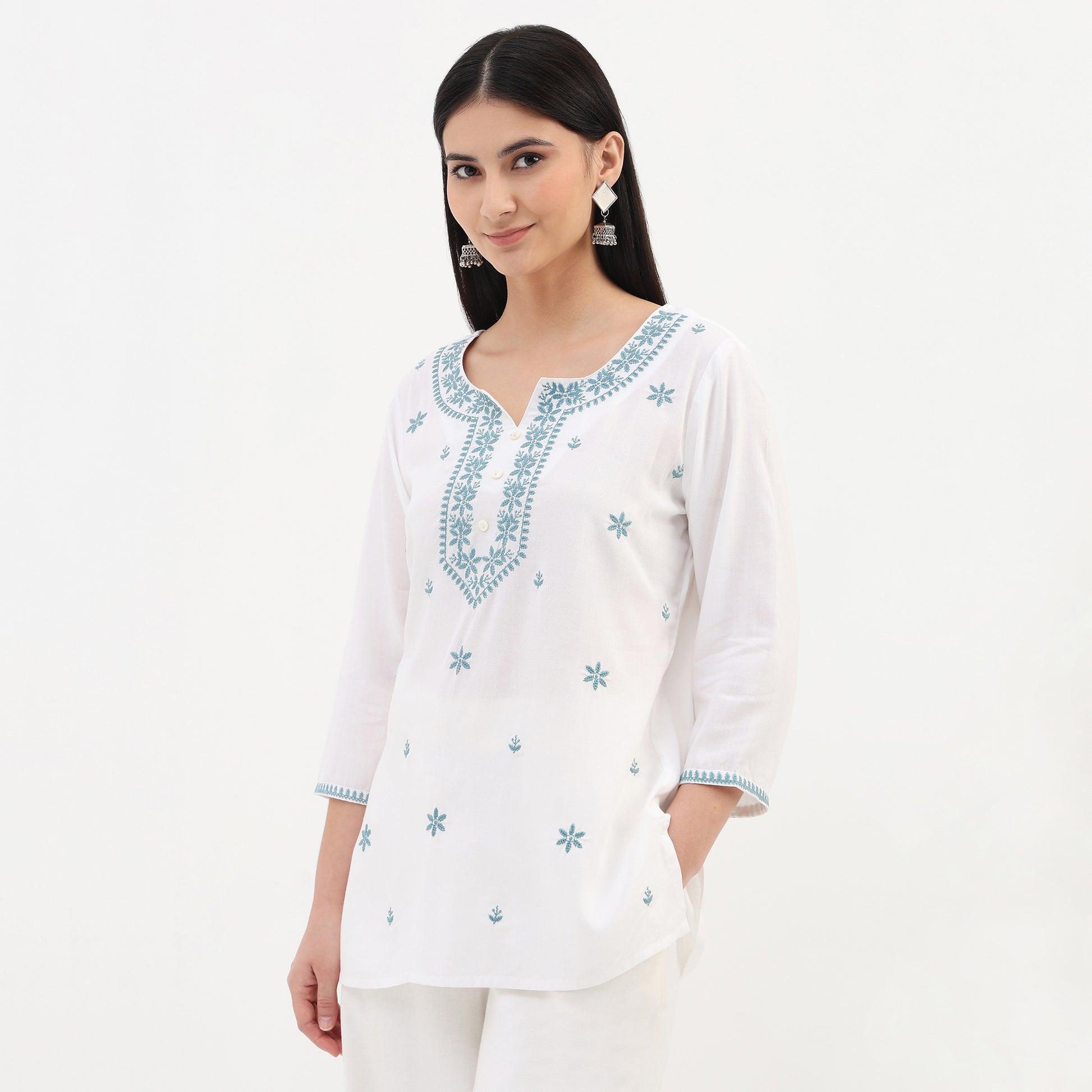 Embroidered Short Kurta