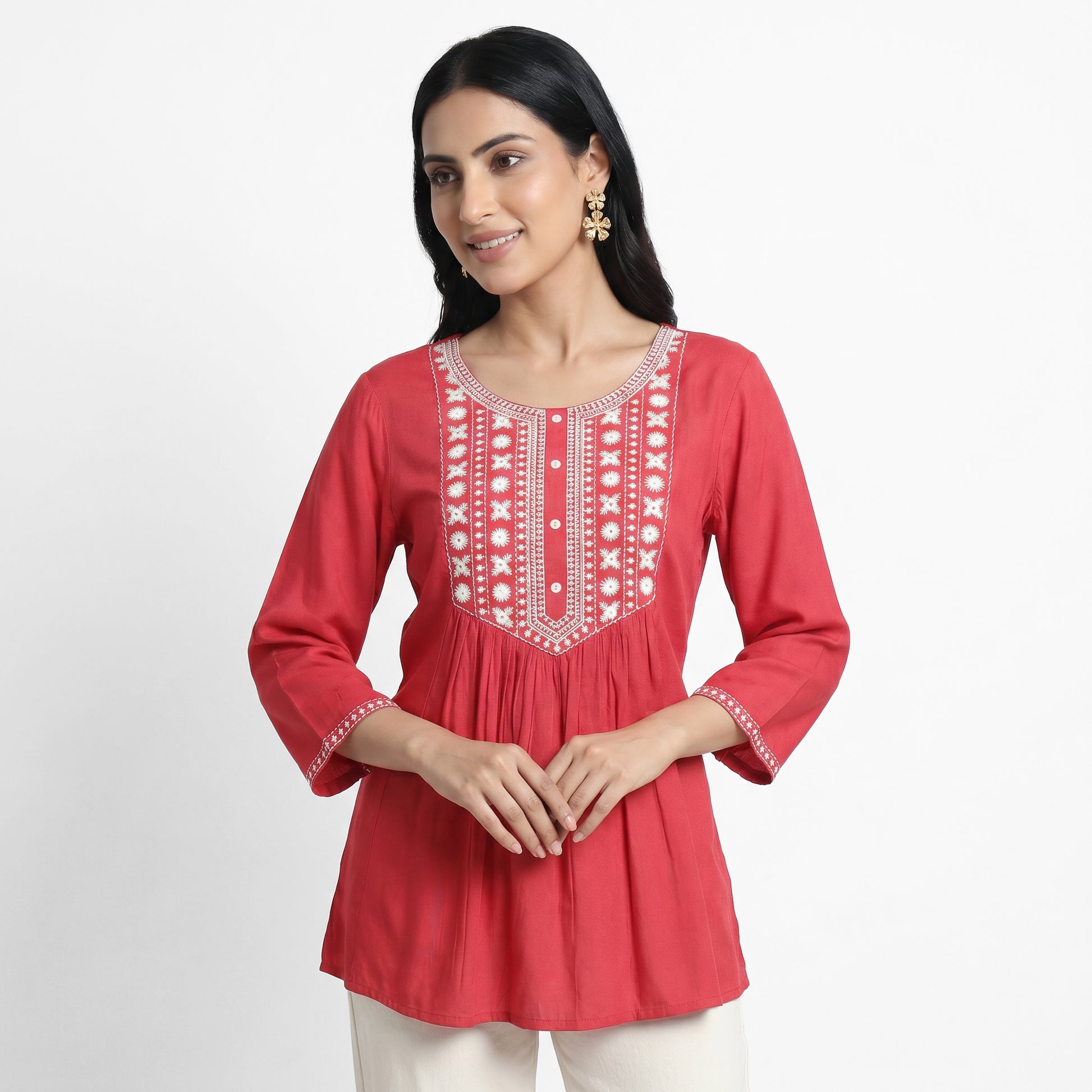 Embroidered Short Kurta