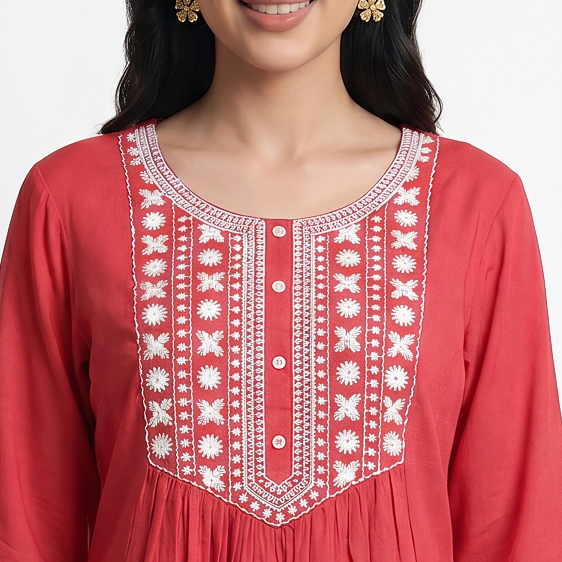 Embroidered Short Kurta