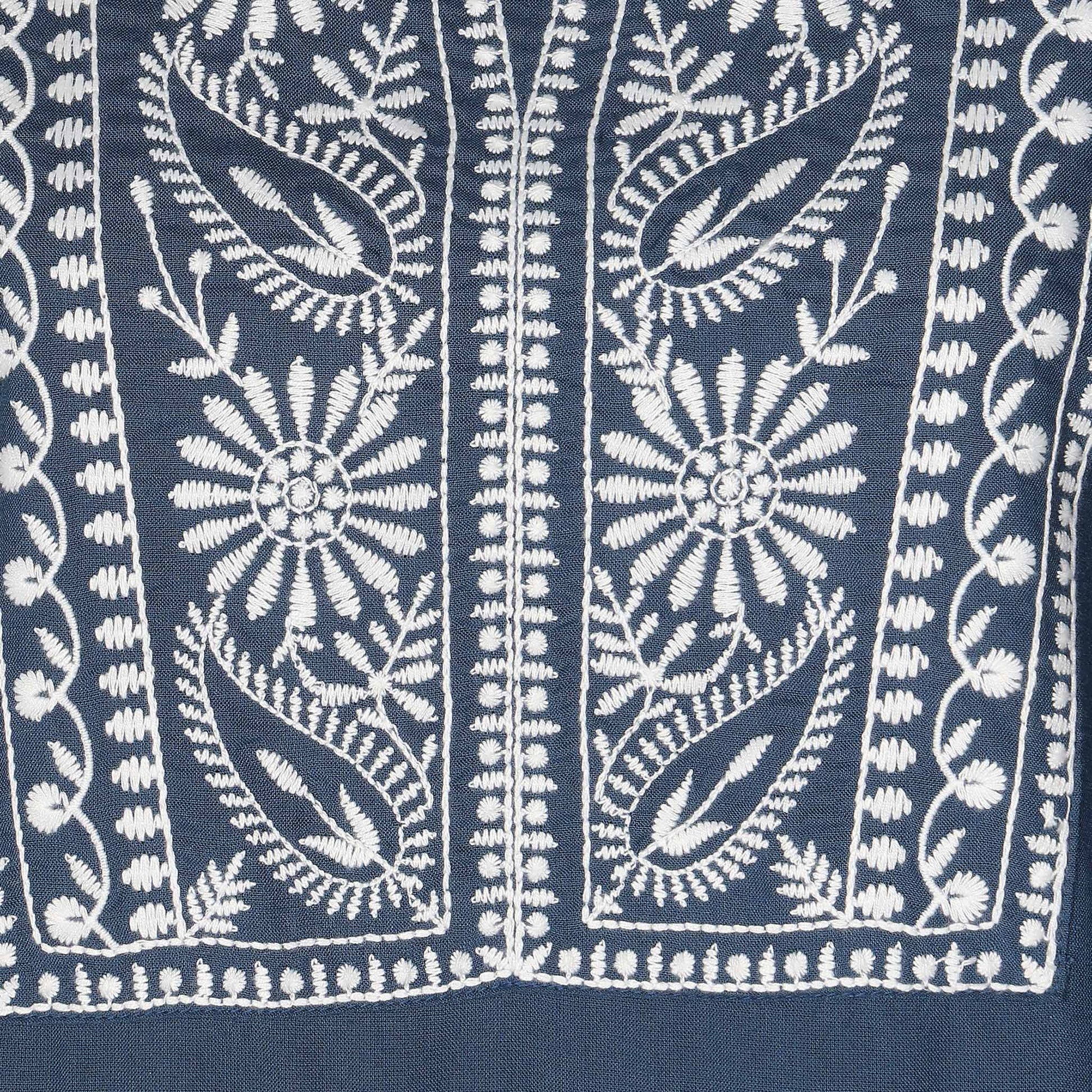 Embroidered Straight Short Kurta