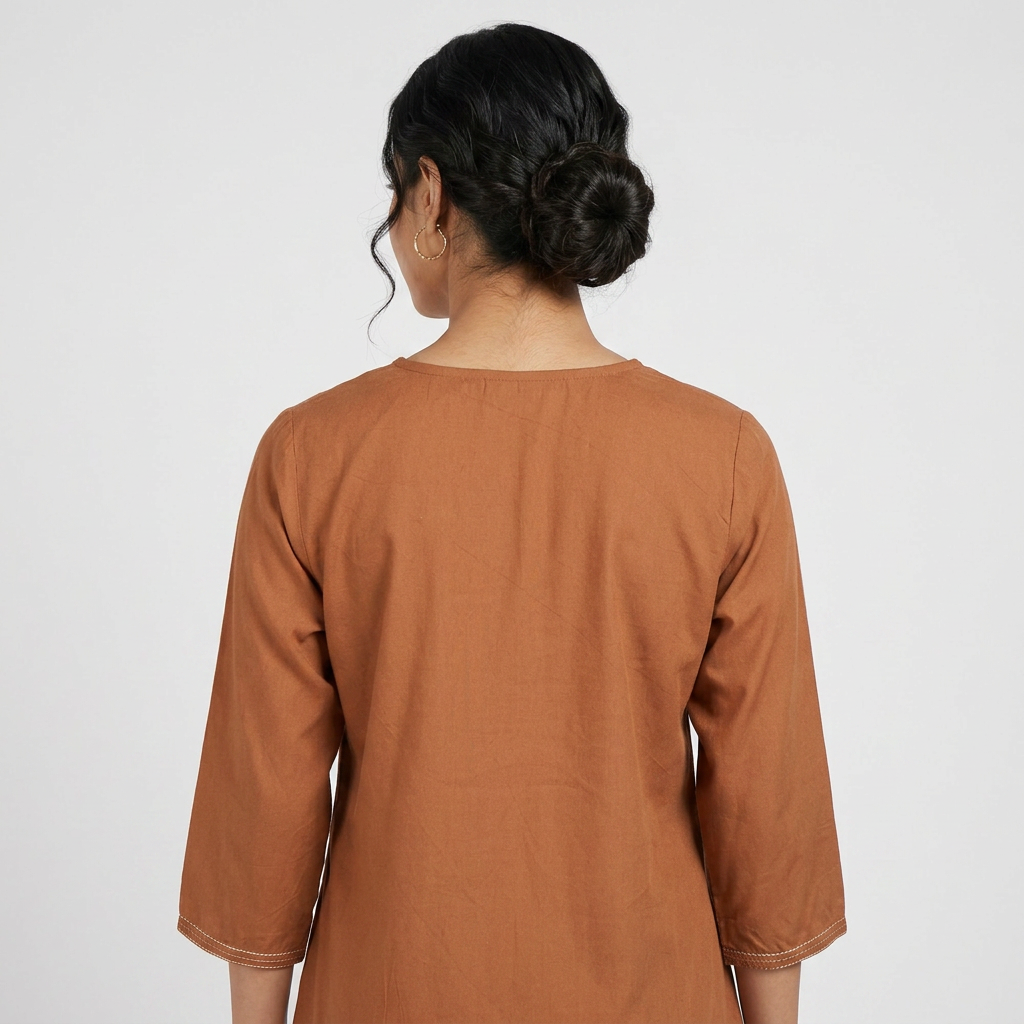 Embroidered Flared Short Kurta