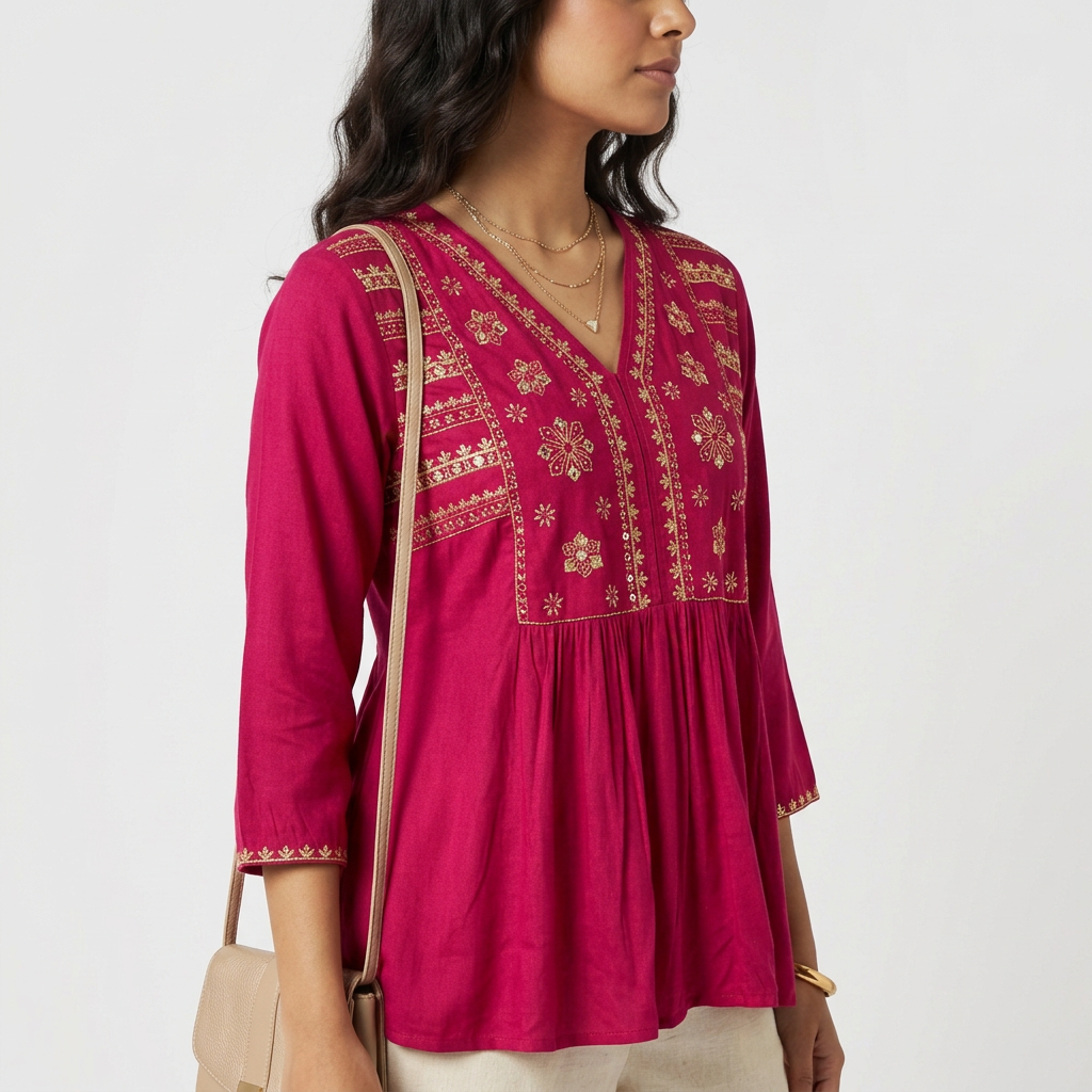 Solid Short Kurti