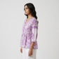 Cotton Printed V-Neck Short Kurta