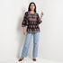Printed V-Neck Short Kurta