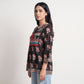 Printed V-Neck Short Kurta