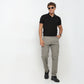 Regular Fit Solid Mid Rise Cargos