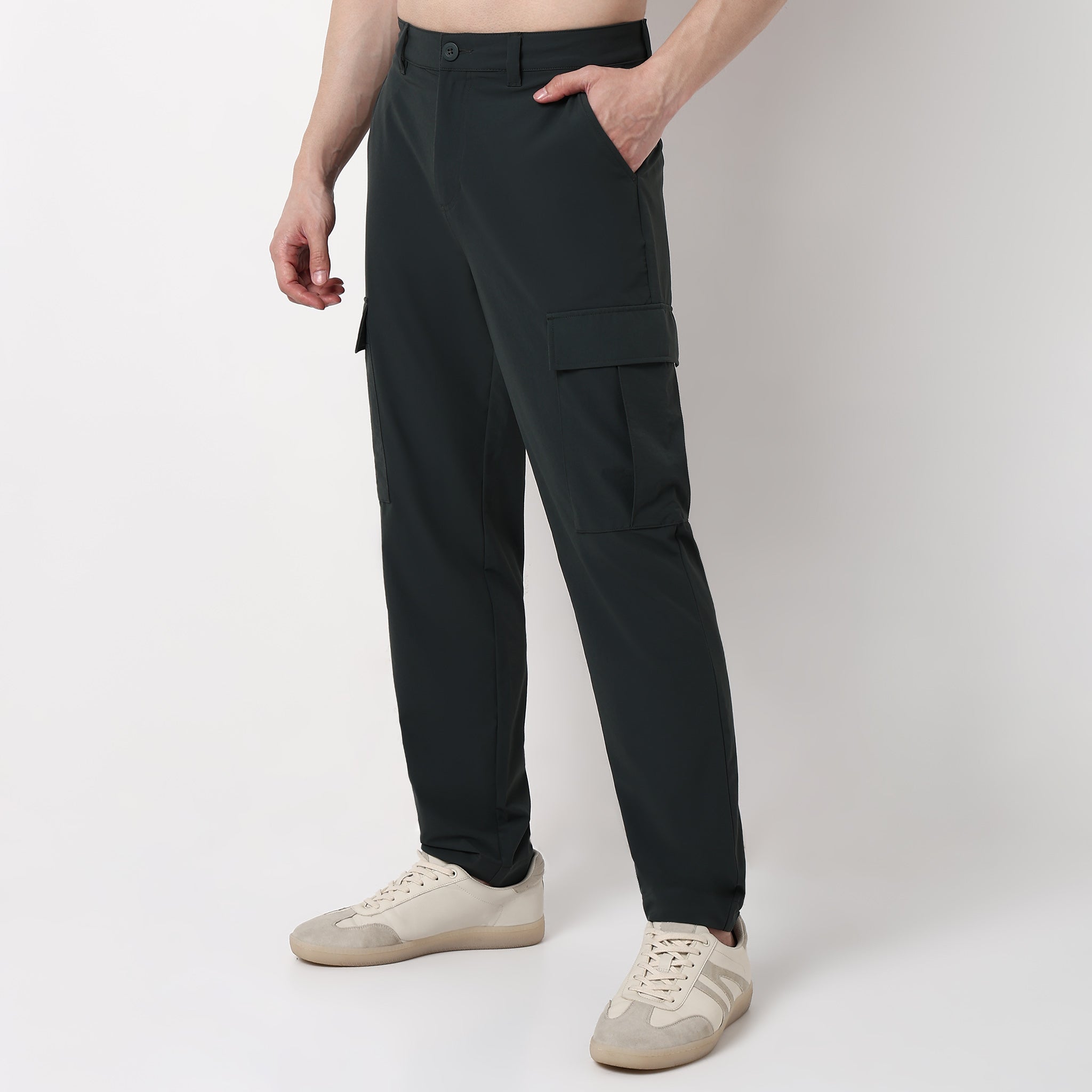 yo BIOTOP】cotton nylon cargo pants Ultra Light Weight Nylon Blend