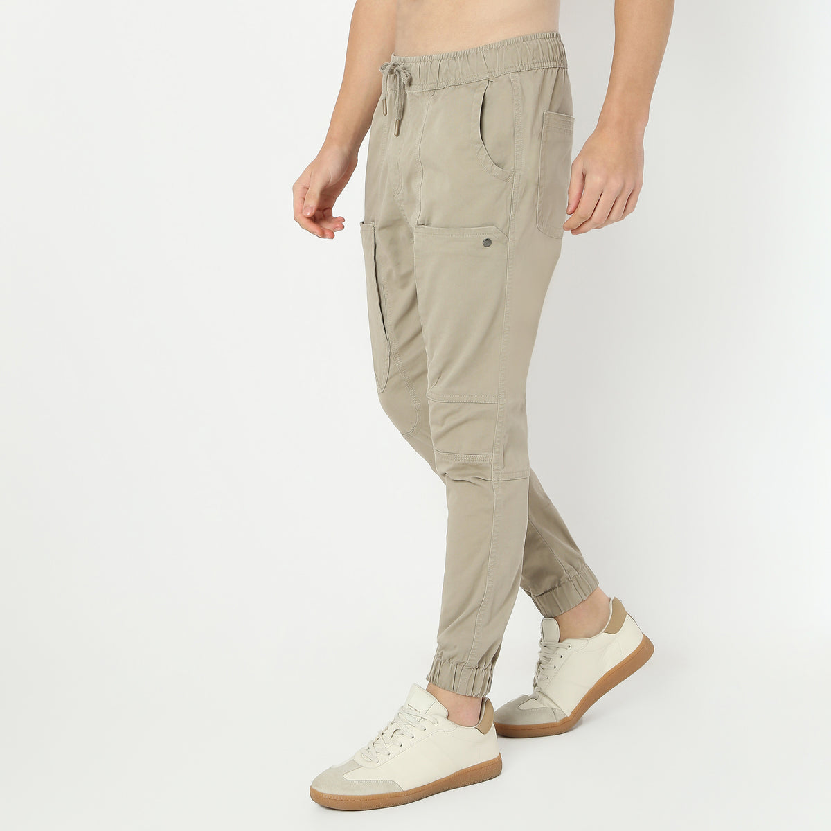 Ankle Length Modern Explorer elasticated waistband with drawstring closure Cargo Joggers