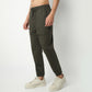 Regular Fit Solid Ankle Length Mid Rise Cargos