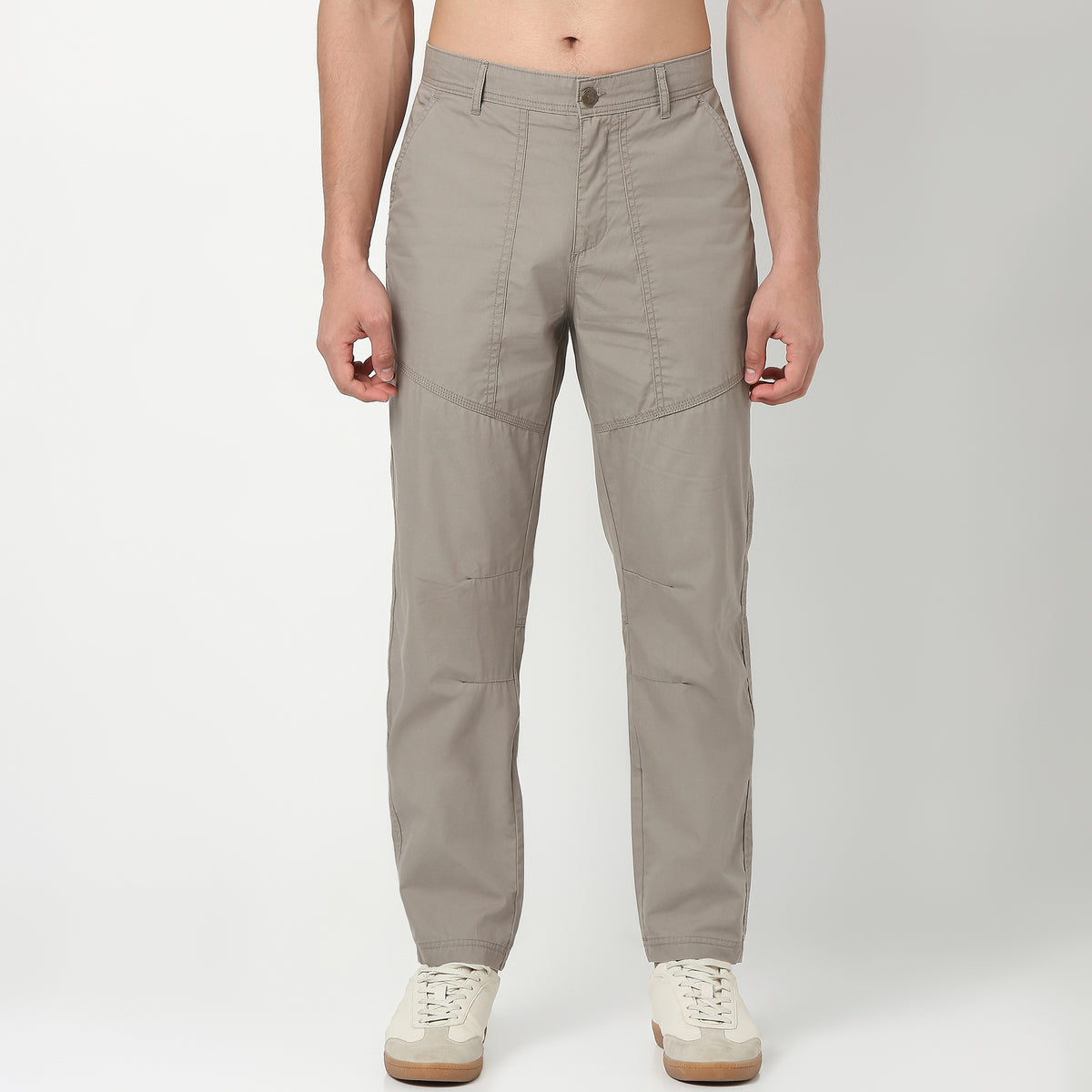 Regular Fit Cotton Heavy Duty Messenger Pants with Utility Pockets 