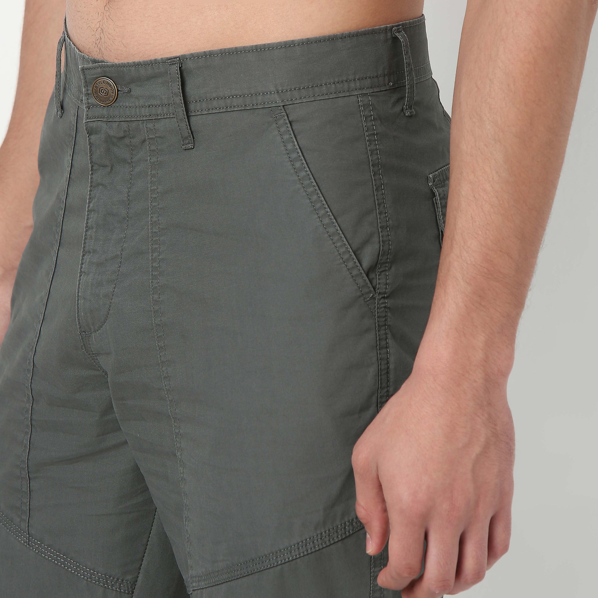 Regular Fit Cotton Heavy Duty Messenger Pants with Utility Pockets 