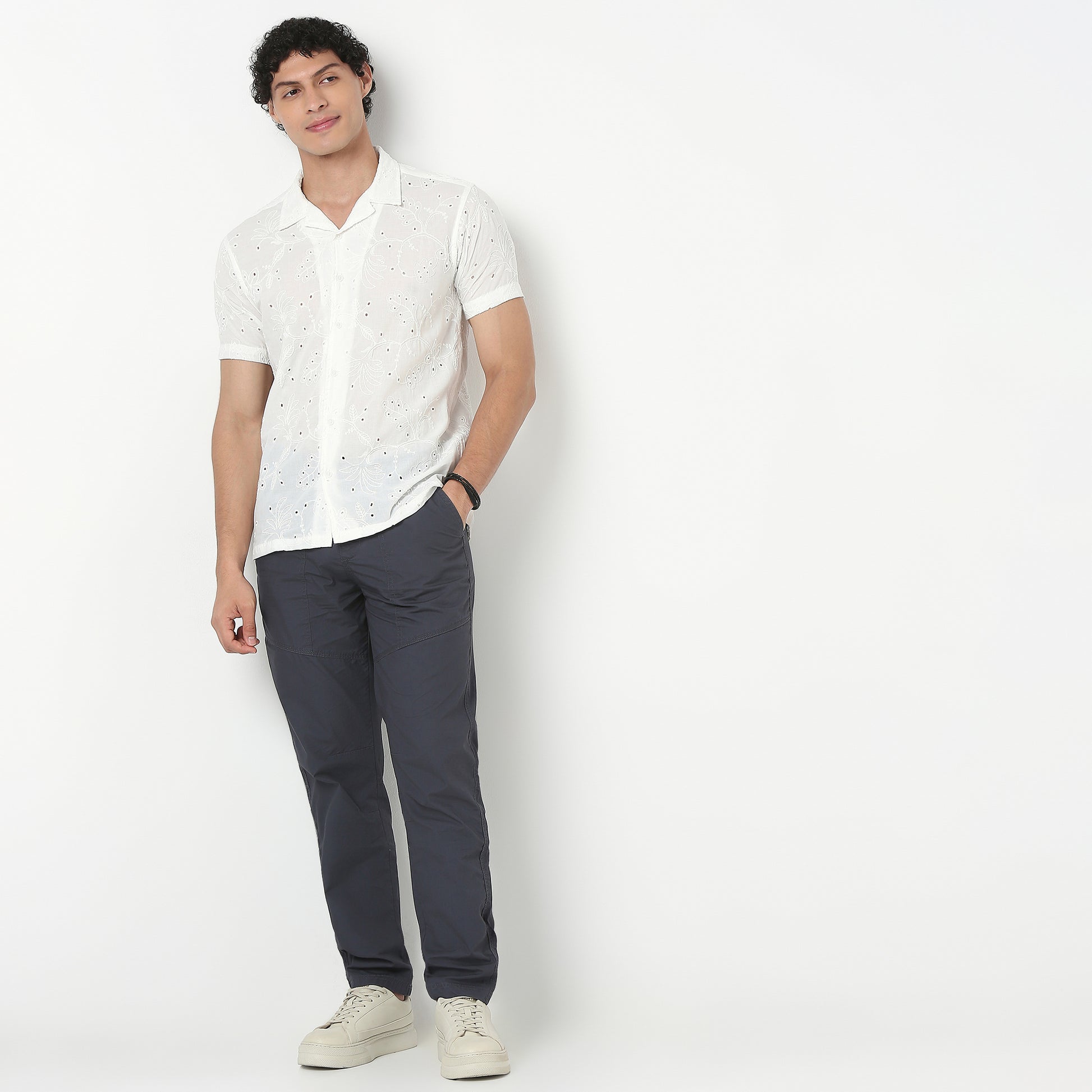 Regular Fit Cotton Heavy Duty Messenger Pants with Utility Pockets 