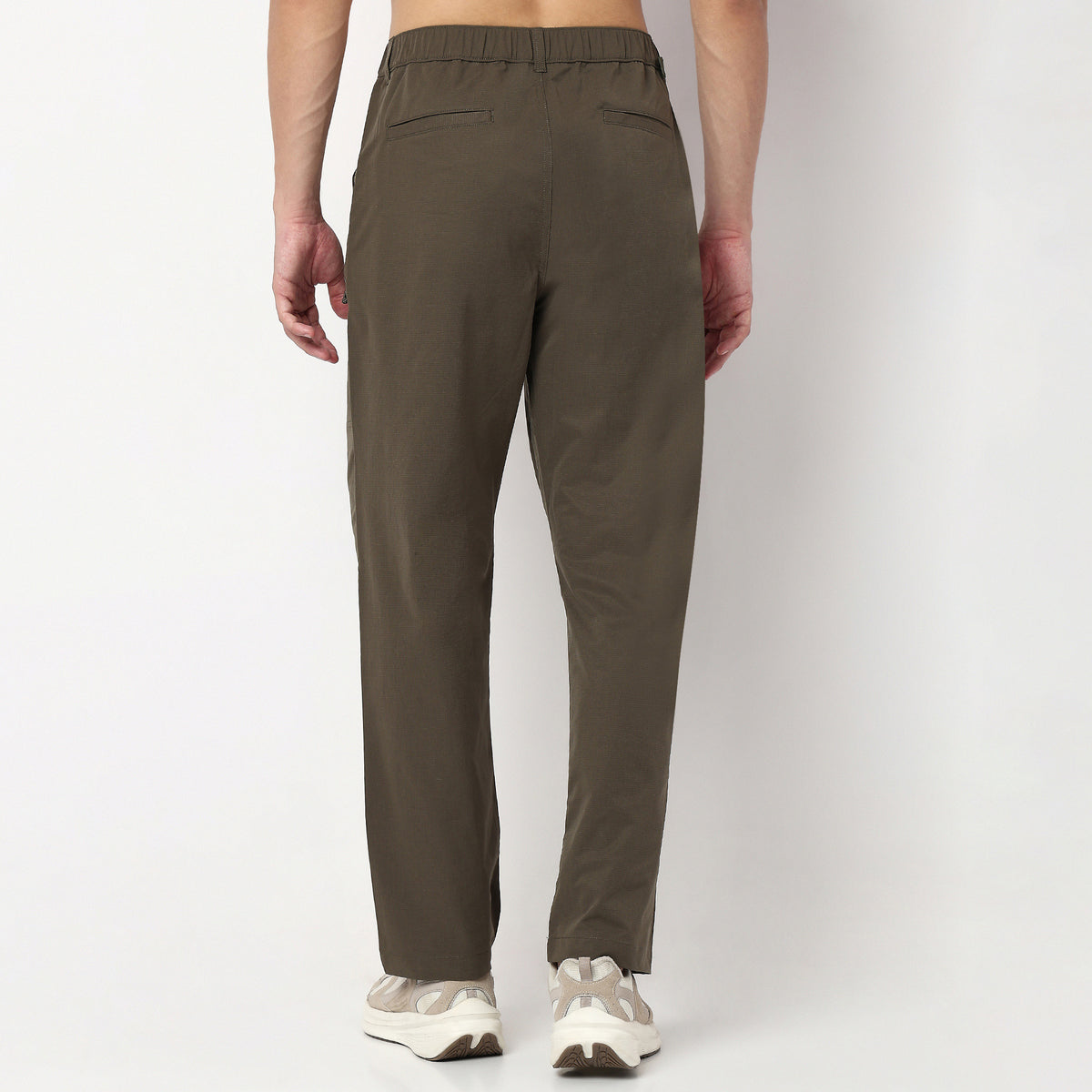 Ankle Length Techno Rip Stop Cargo Pants With Utilitarian Details- Relaxed Fit