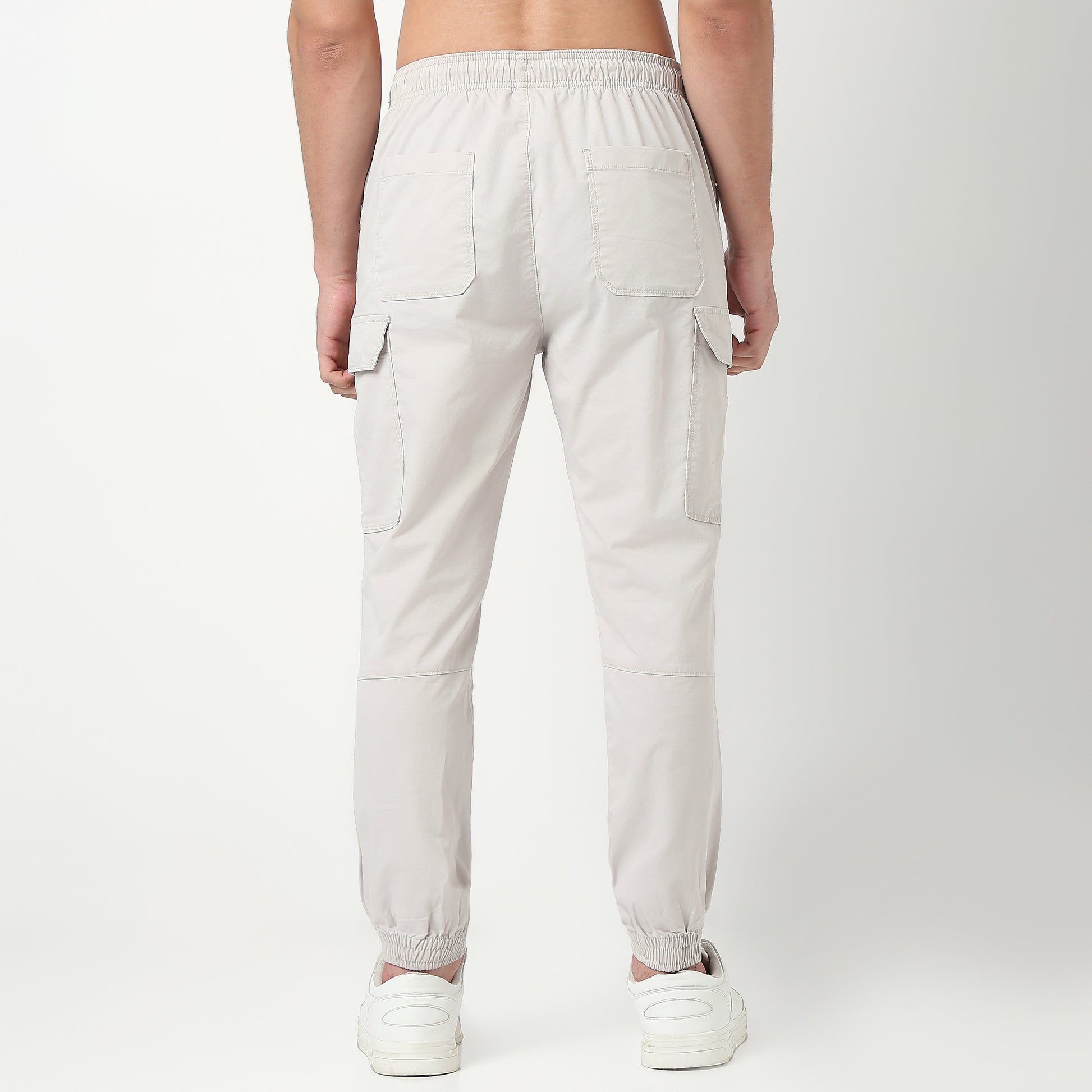 Solid Ankle Length Cotton Heavy Duty Pants Cargos