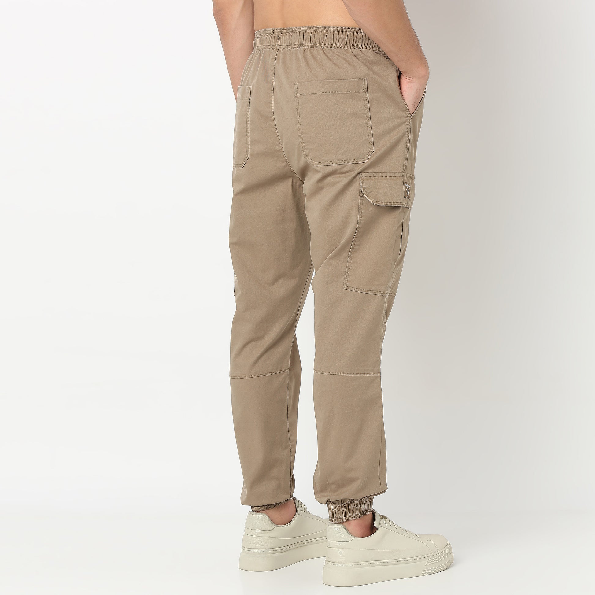 Solid Ankle Length Cotton Heavy Duty Pants Cargos
