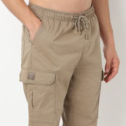 Solid Ankle Length Cotton Heavy Duty Pants Cargos