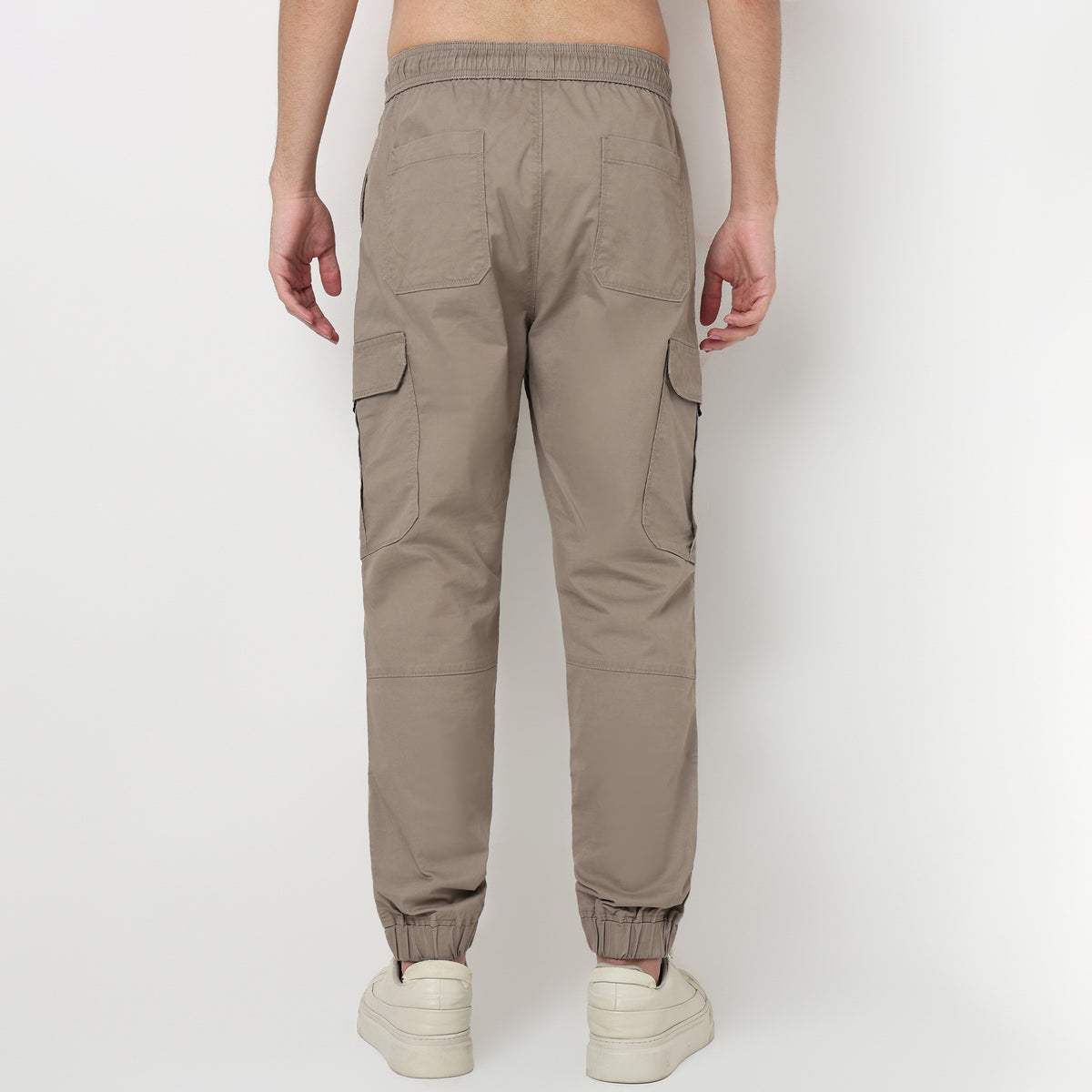 Buy Men Regular Fit Solid Ankle Length Mid Rise Cargos  - Style Union