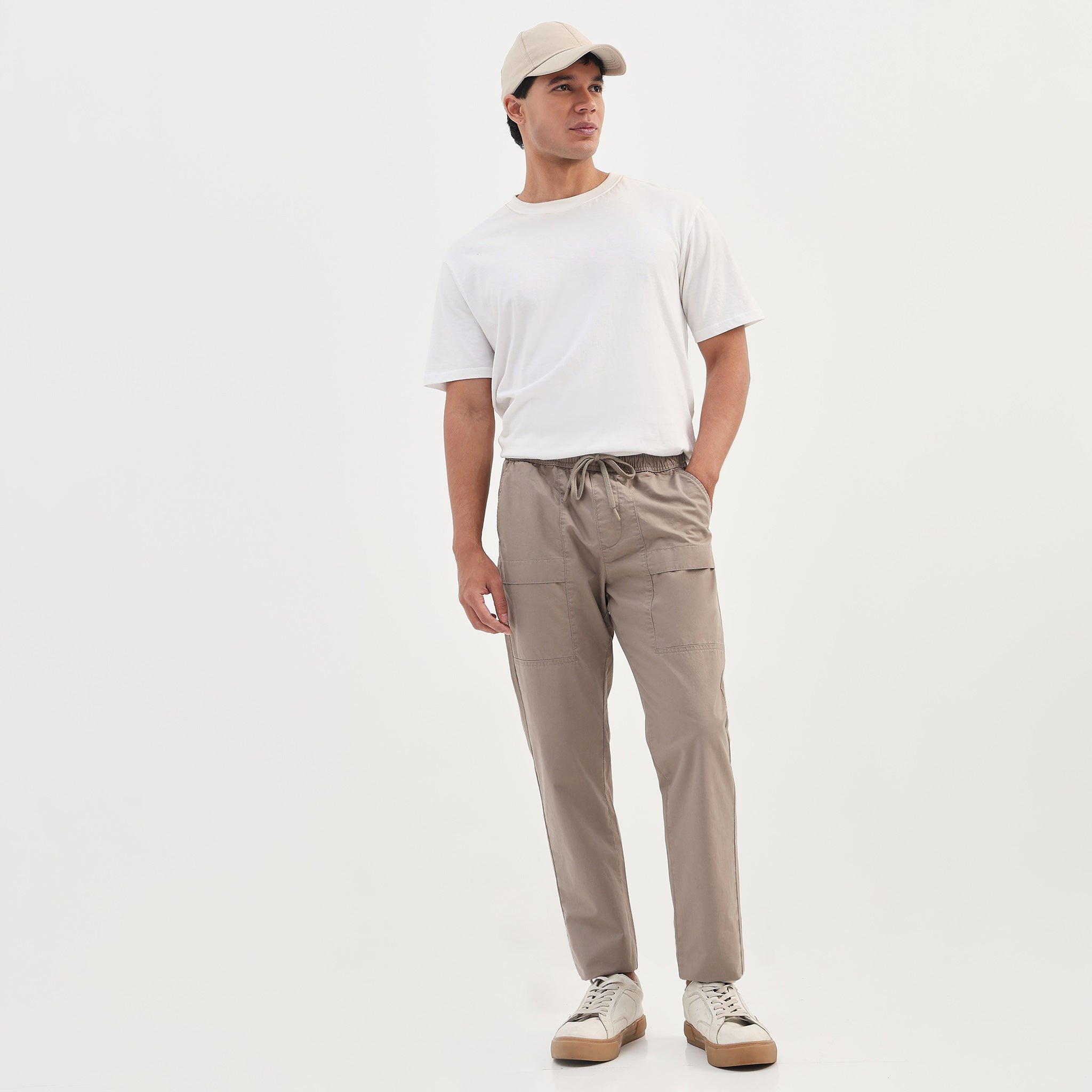 Cotton Solid Messenger Pants