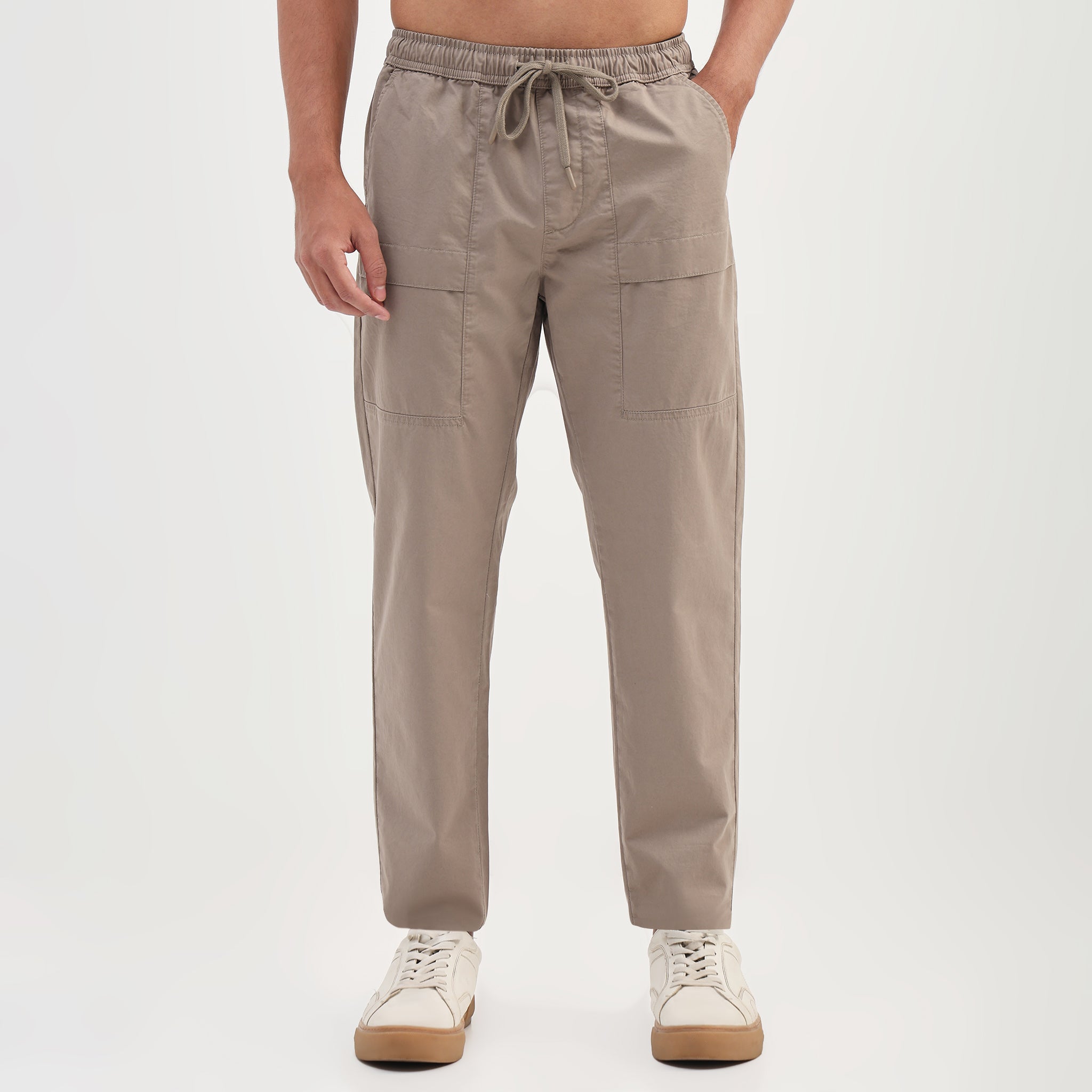 Cotton Solid Messenger Pants