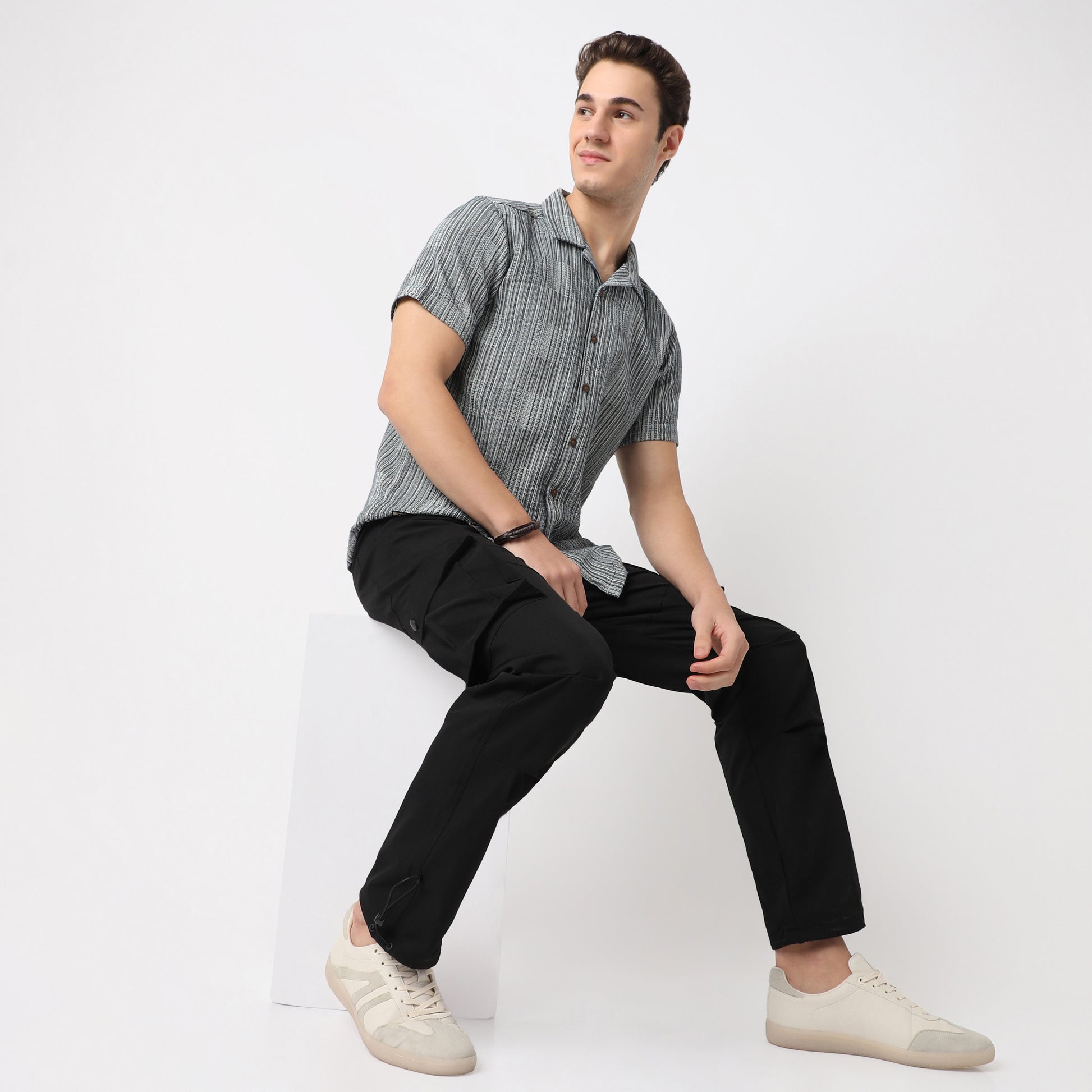 Structured Camp Collar Modern Explorer Half Sleeve Cruiser Shirt