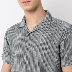 Structured Camp Collar Modern Explorer Half Sleeve Cruiser Shirt