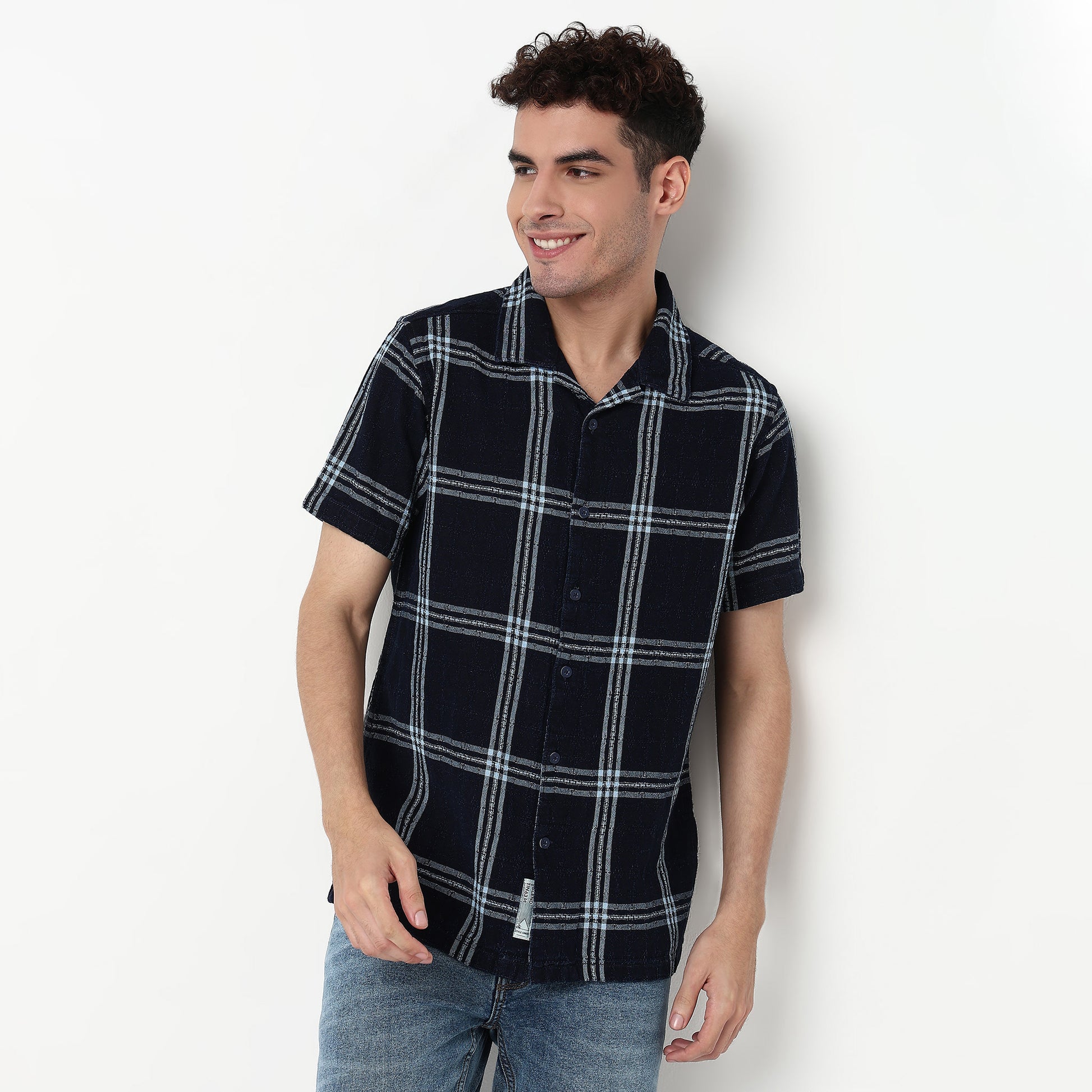 Checkered Cotton Fabric Shirt