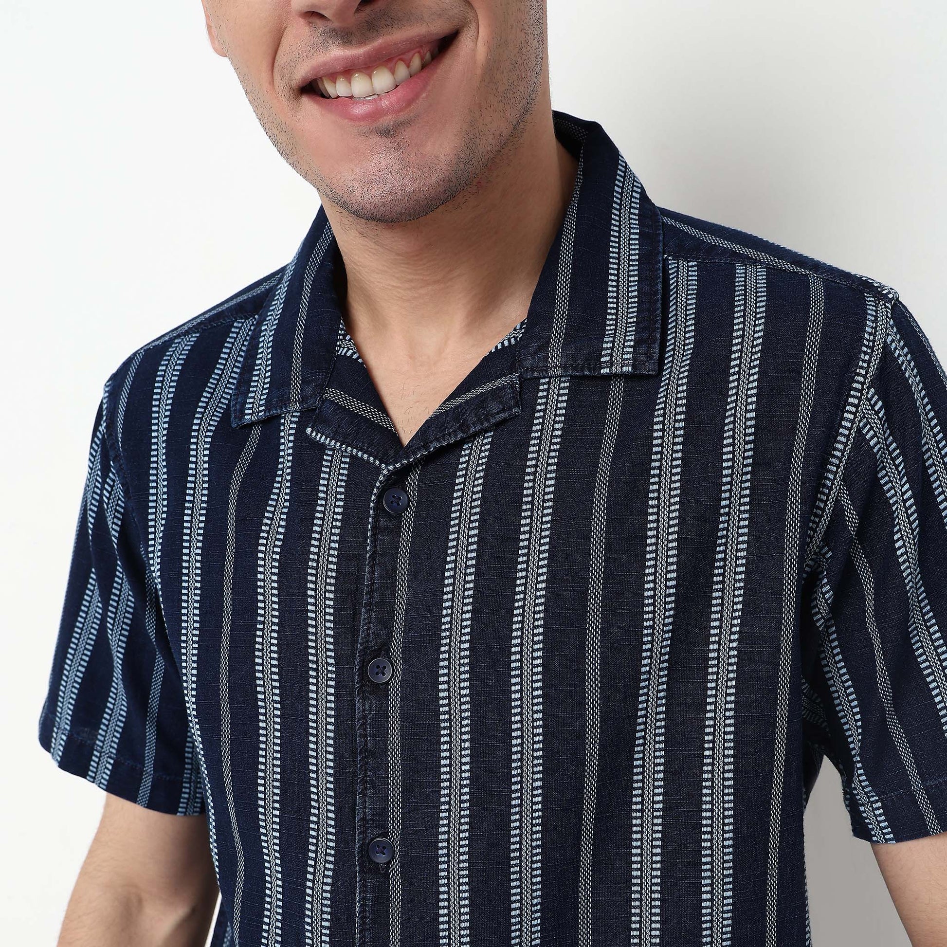 Striped Cotton Fabric Shirt