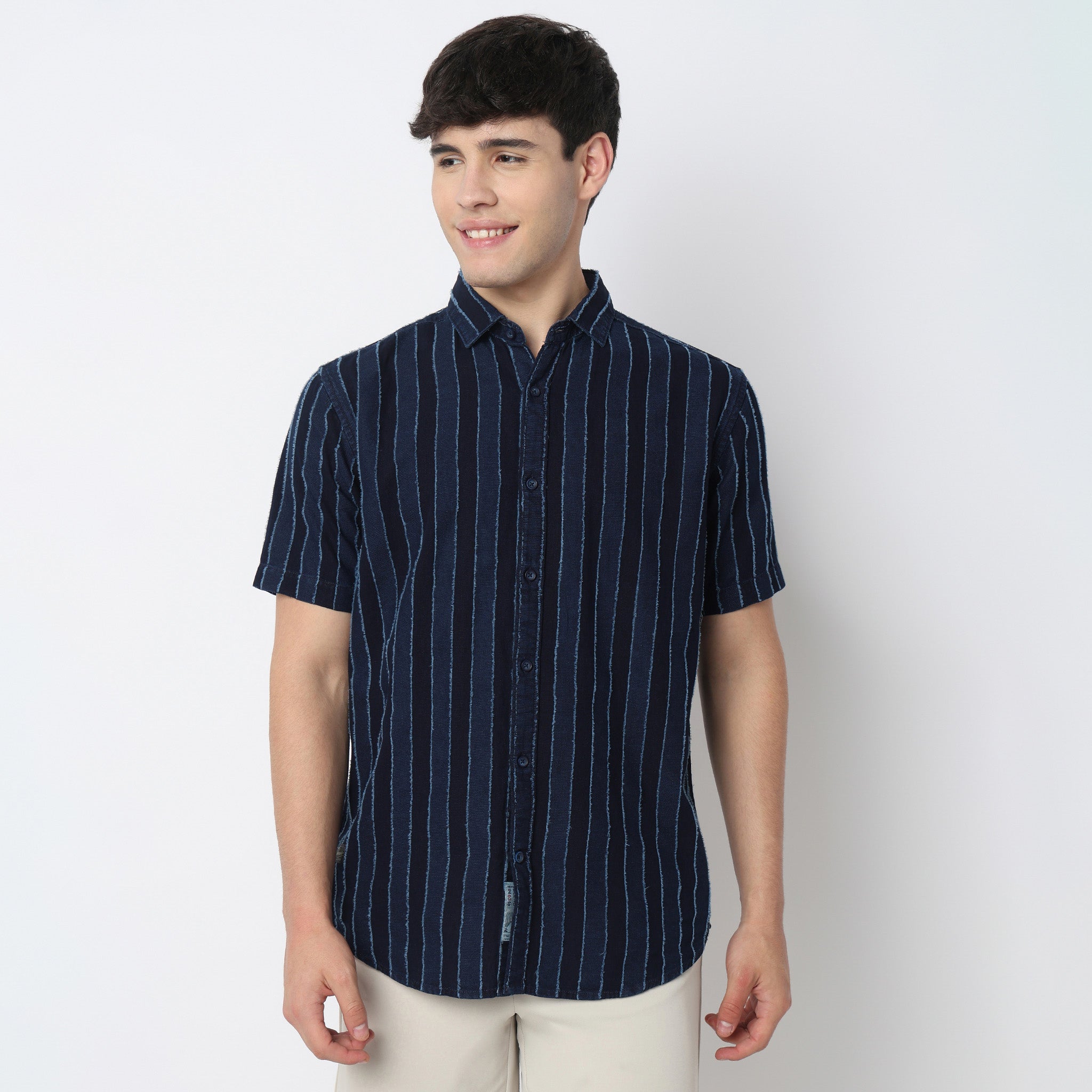 Band Collar Cotton Cruiser Shirt