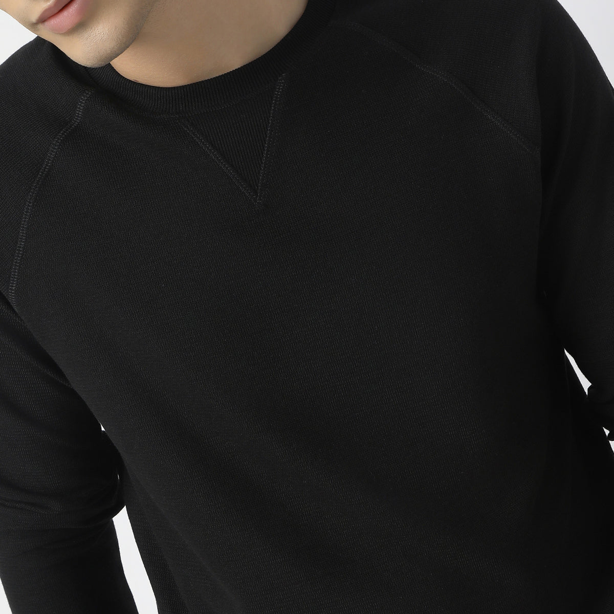 Regular Fit Solid Sweat Tees