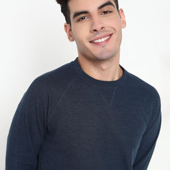 Buy Men Regular Fit Solid Raglan Sleeve Sweat Tee  - Style Union