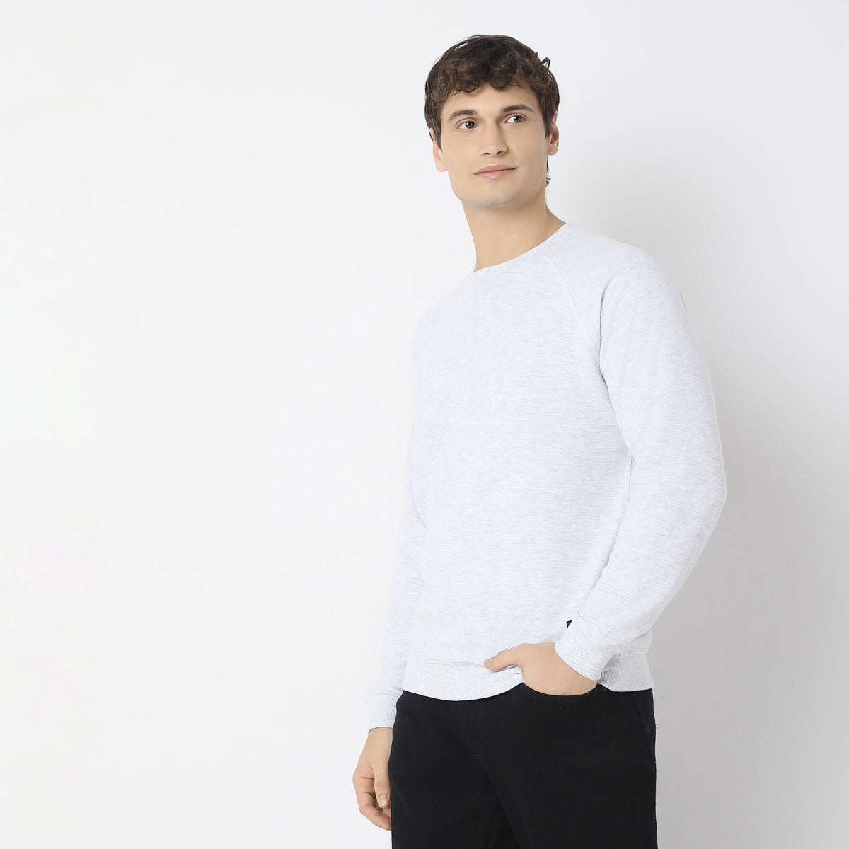 Regular Fit Solid Sweat Tees