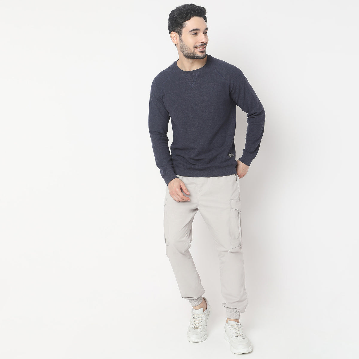 Regular Fit Solid Sweat Tees