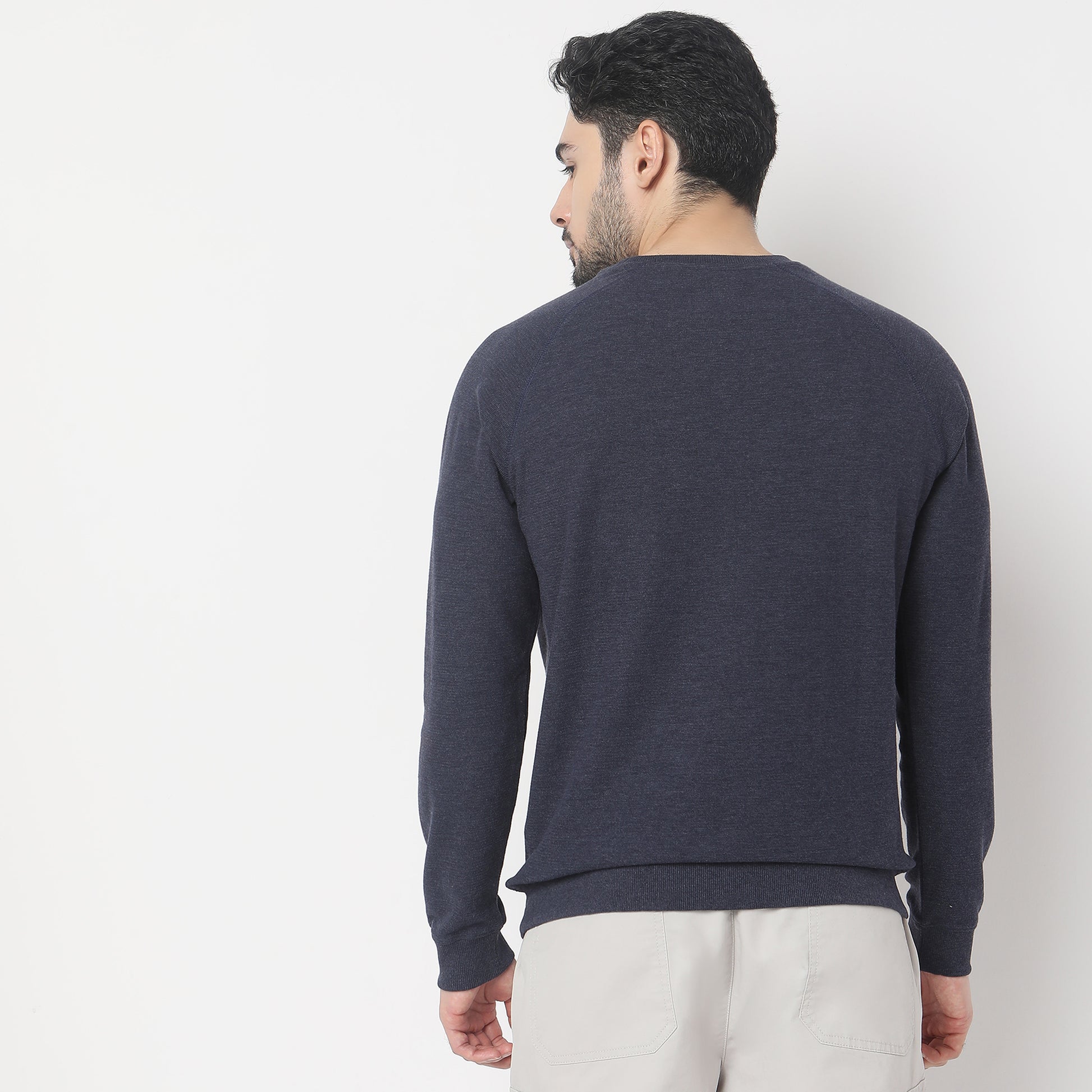 Buy Men Regular Fit Solid Raglan Sleeve Sweat Tee  - Style Union