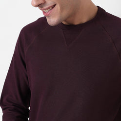 Buy Men Regular Fit Solid Raglan Sleeve Sweat Tee  - Style Union