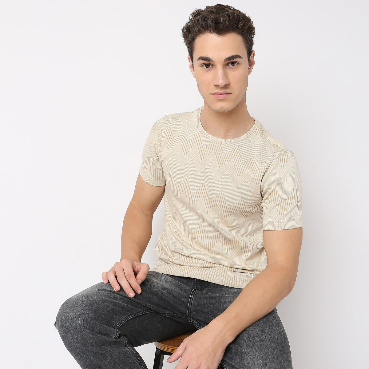 Regular Fit Structured T-Shirt