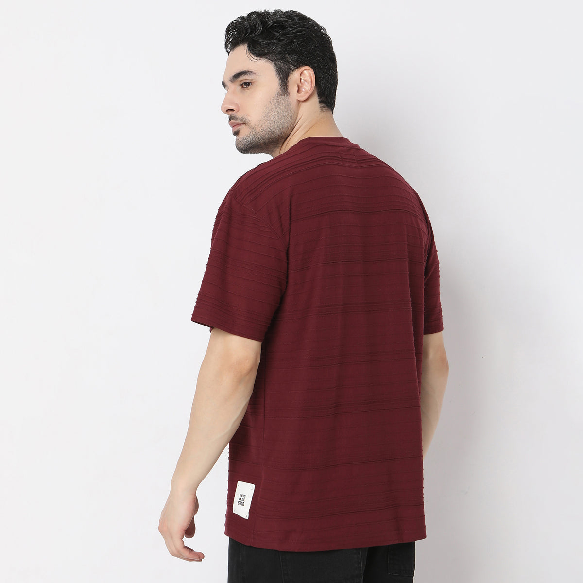 Oversize Structured Crew Neck Modern Explorer Baggy T-Shirt