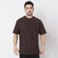 Oversize Structured Crew Neck Modern Explorer Baggy T-Shirt