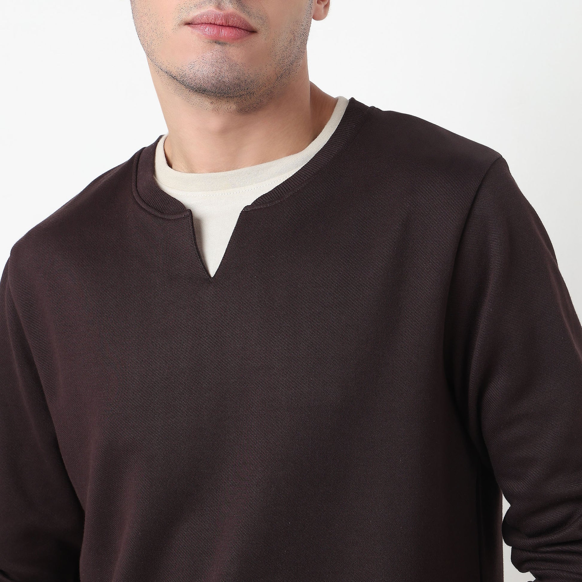 Henley Neck Cotton Polyester T-Shirt