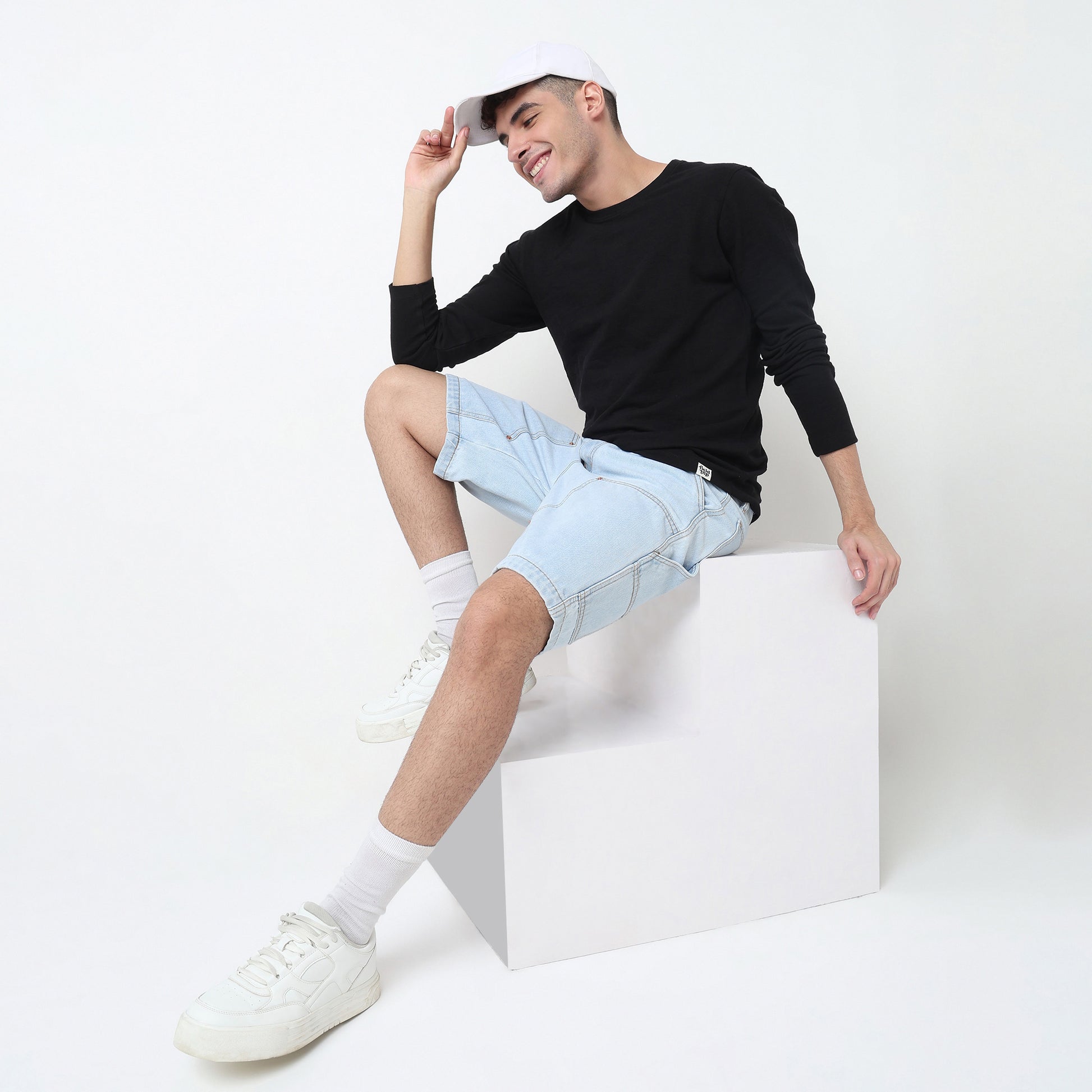 Buy Men Regular Fit Structured Full Sleeve T-Shirt  - Style Union