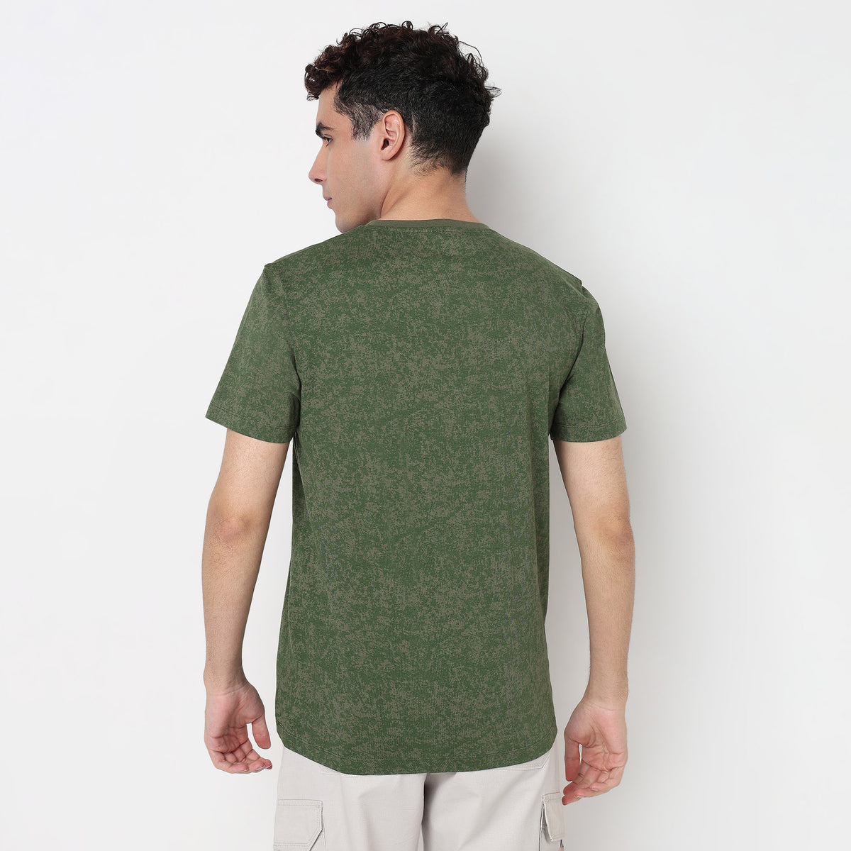 Buy Men Regular Fit All Over Print Half Sleeve T-Shirt  - Style Union
