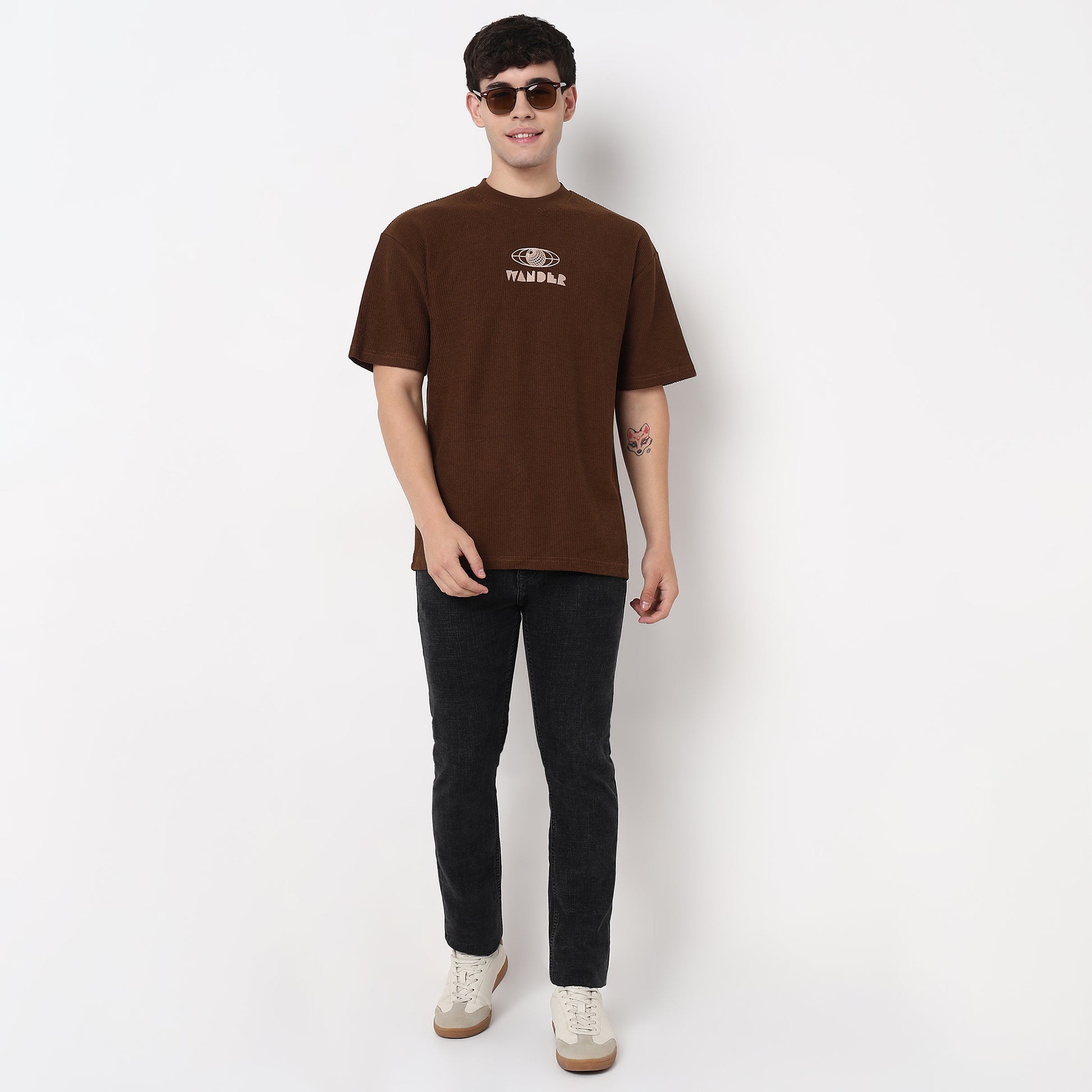Order Now Men Solid Crew Neck Oversize Casual Wear Ranger Crew Tee by Style Union