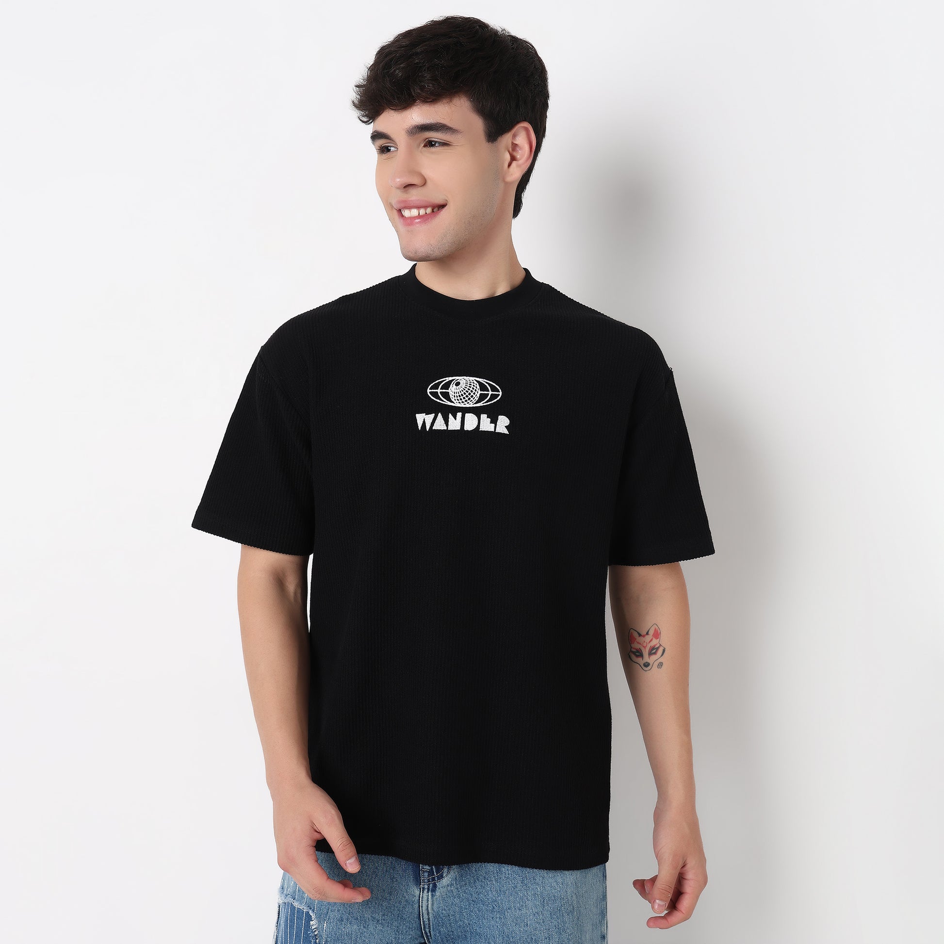 Order Now Men Solid Crew Neck Oversize Casual Wear Ranger Crew Tee by Style Union