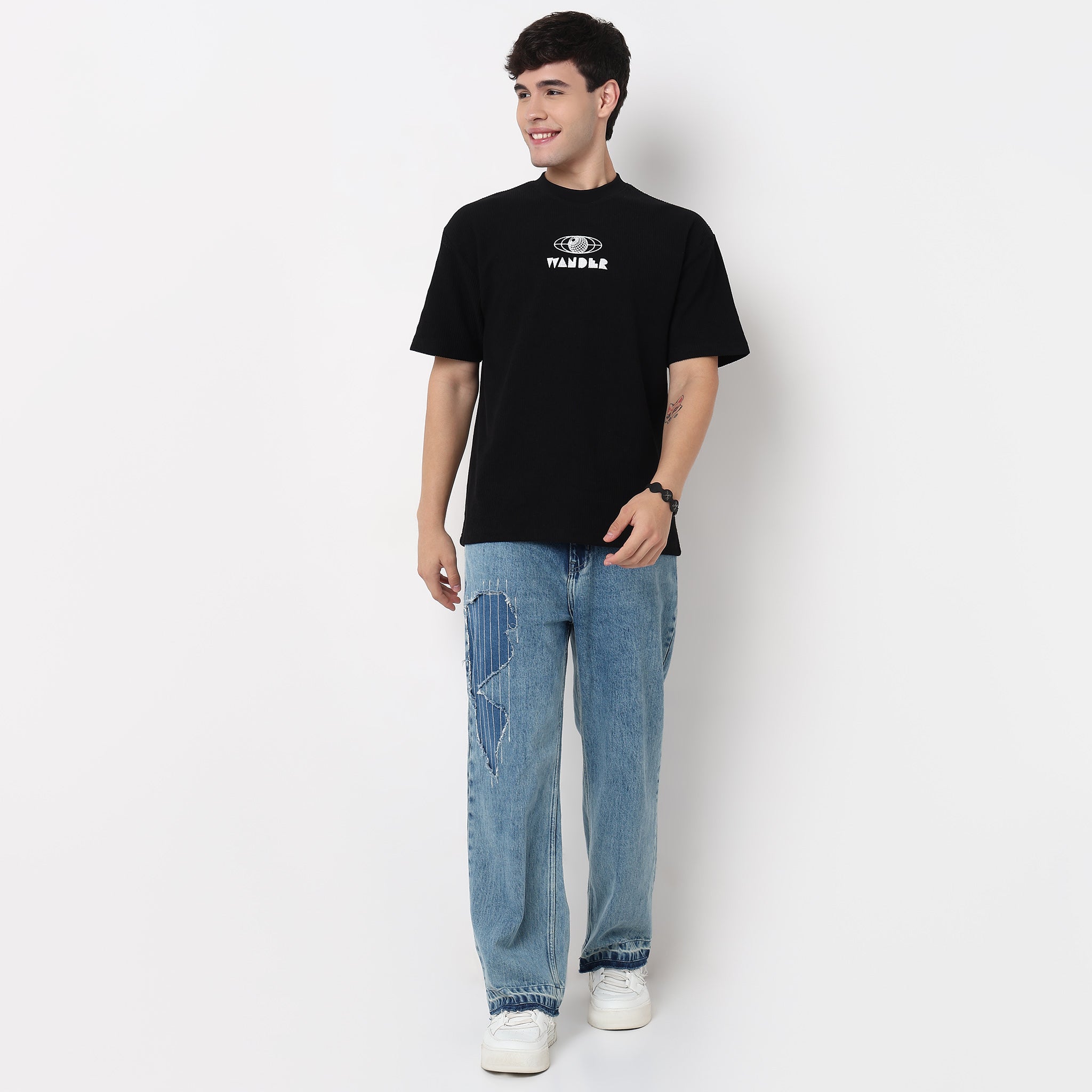 Order Now Men Solid Crew Neck Oversize Casual Wear Ranger Crew Tee by Style Union
