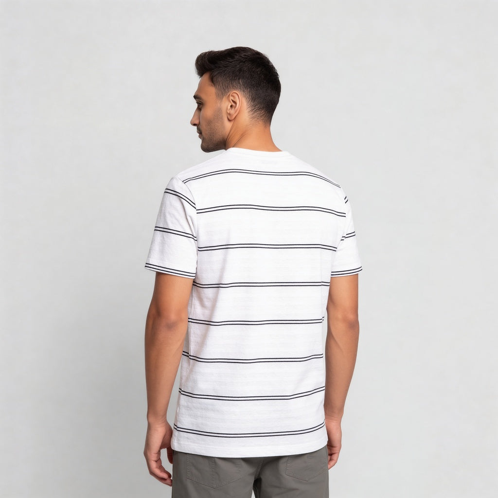 Striped Crew Neck Bae T-Shirt
