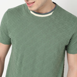 Structured Crew Neck Camper T-Shirt
