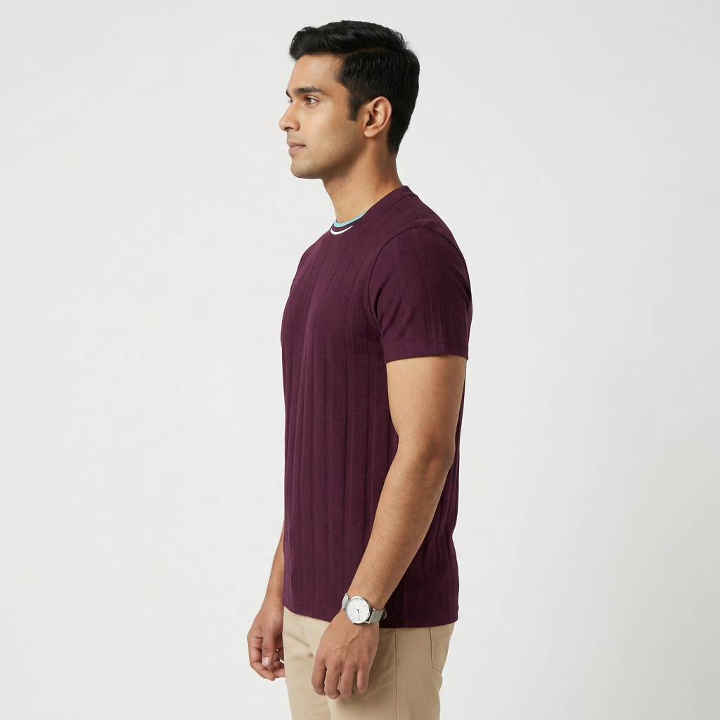 Structured Crew Neck Camper T-Shirt